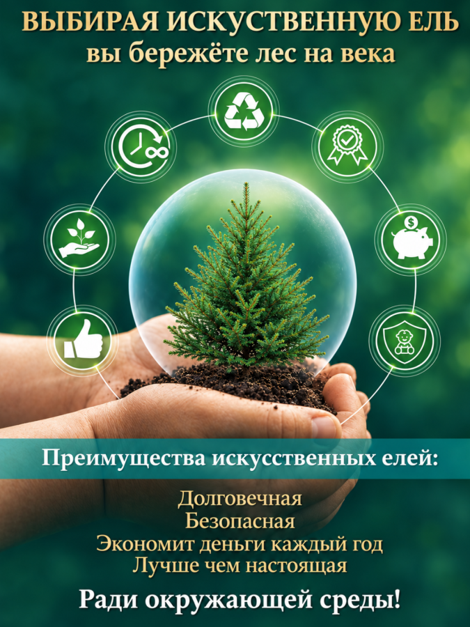 Ель искусственная Царь Елка Лесная 210 см